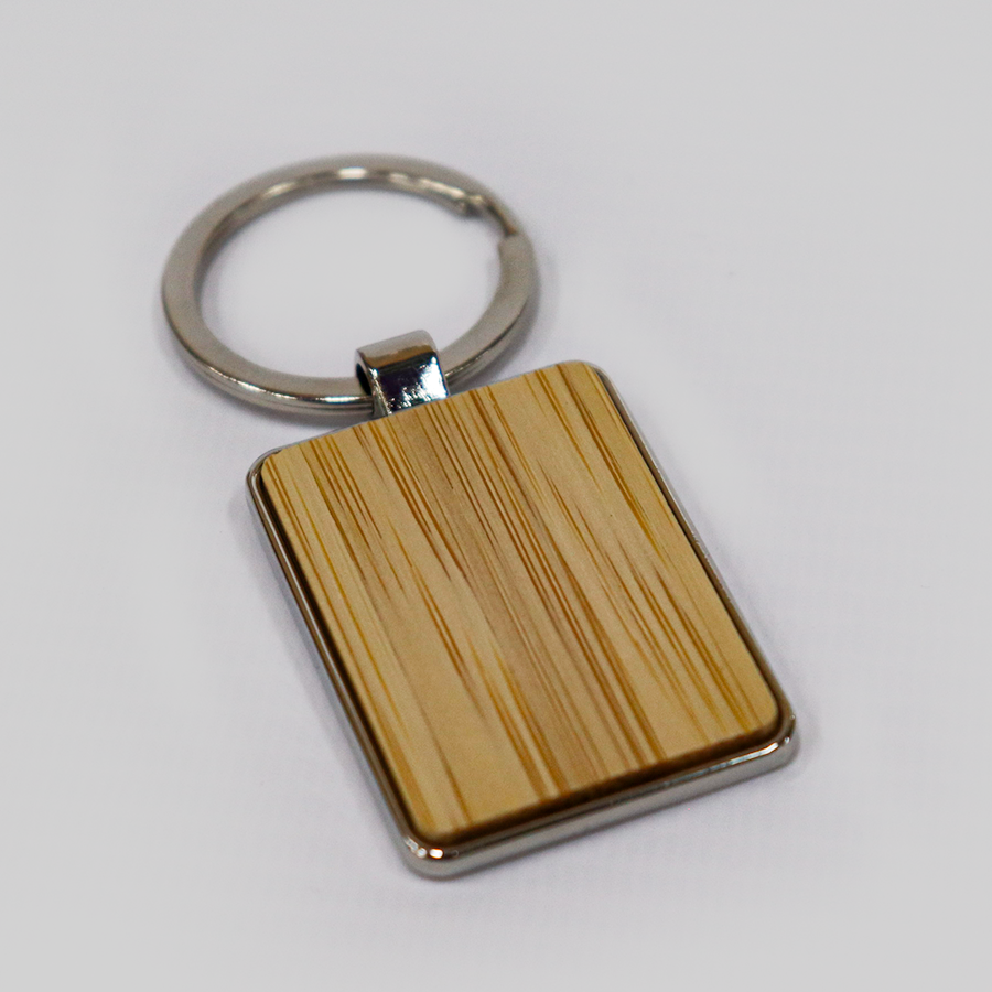 Llavero metálico rectangular