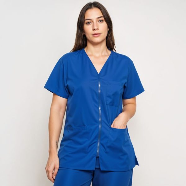 Camisa en antifluido con cierre