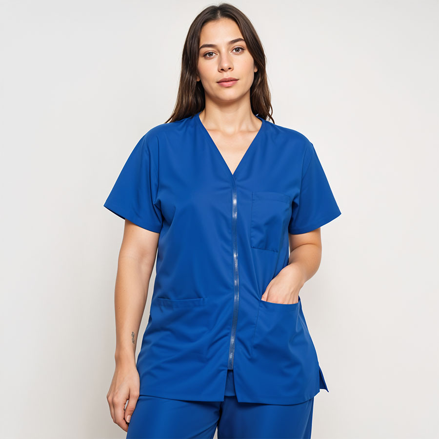 Camisa en antifluido con cierre