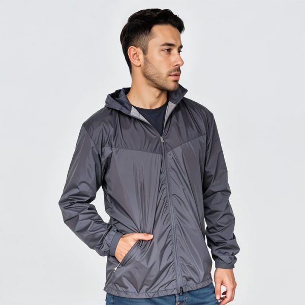 Chaqueta rompevientos con capucha unisex