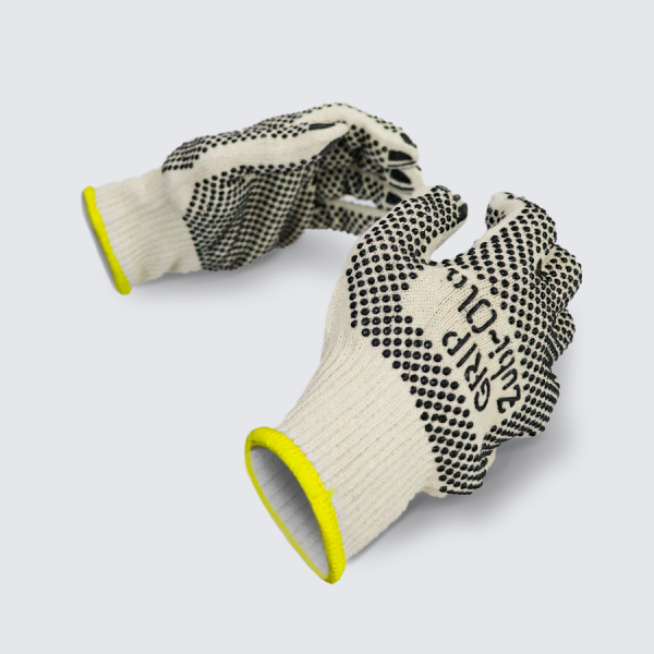 Guantes de hilaza con puntos de PVC